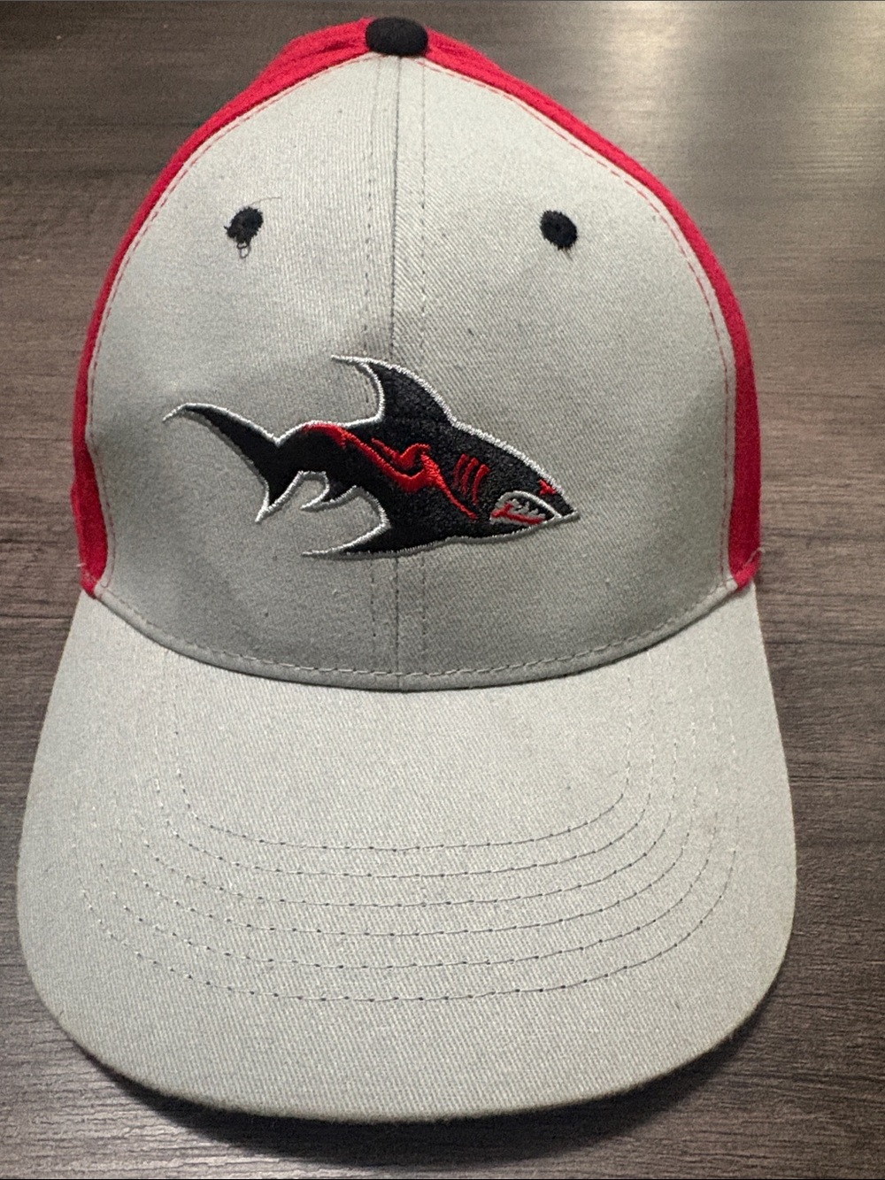 Men's Jacksonville Sharks Gray and Red Shark embroidered hat